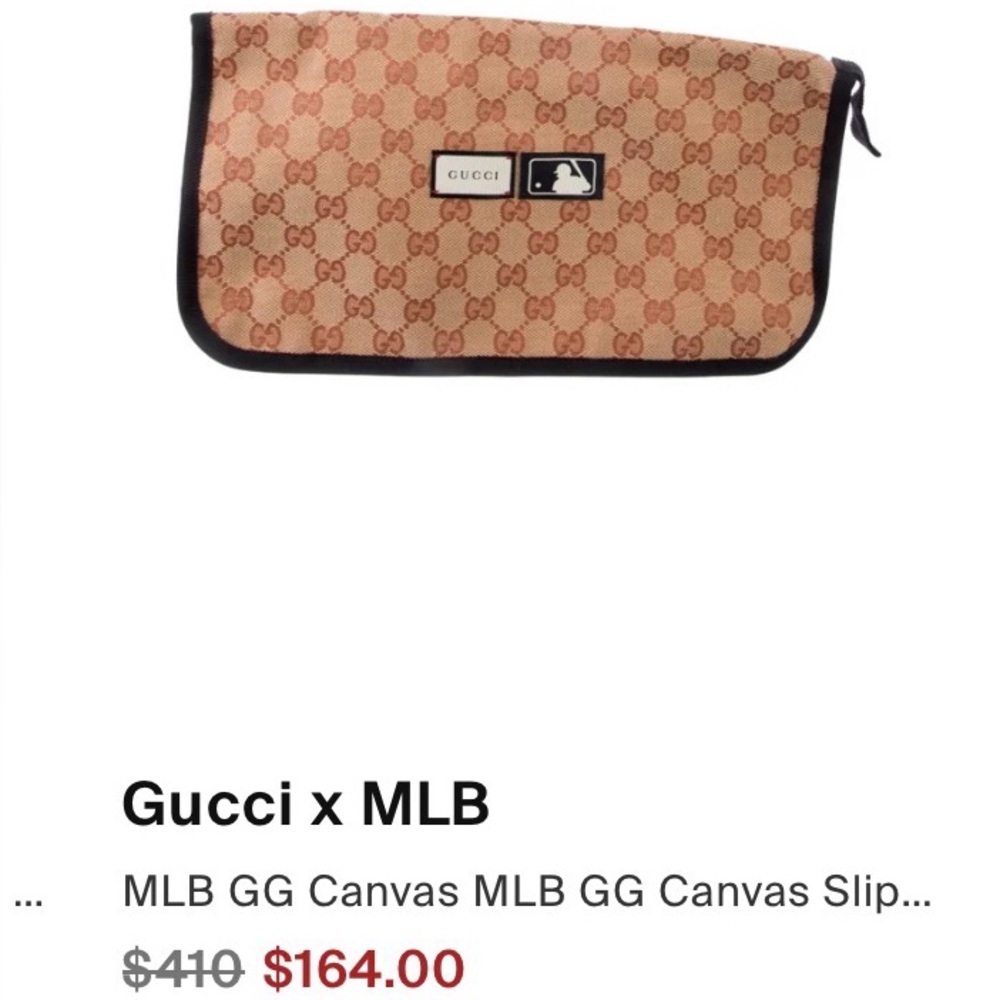 Gucci Beige and Brown Monogrammed Slipper Bag